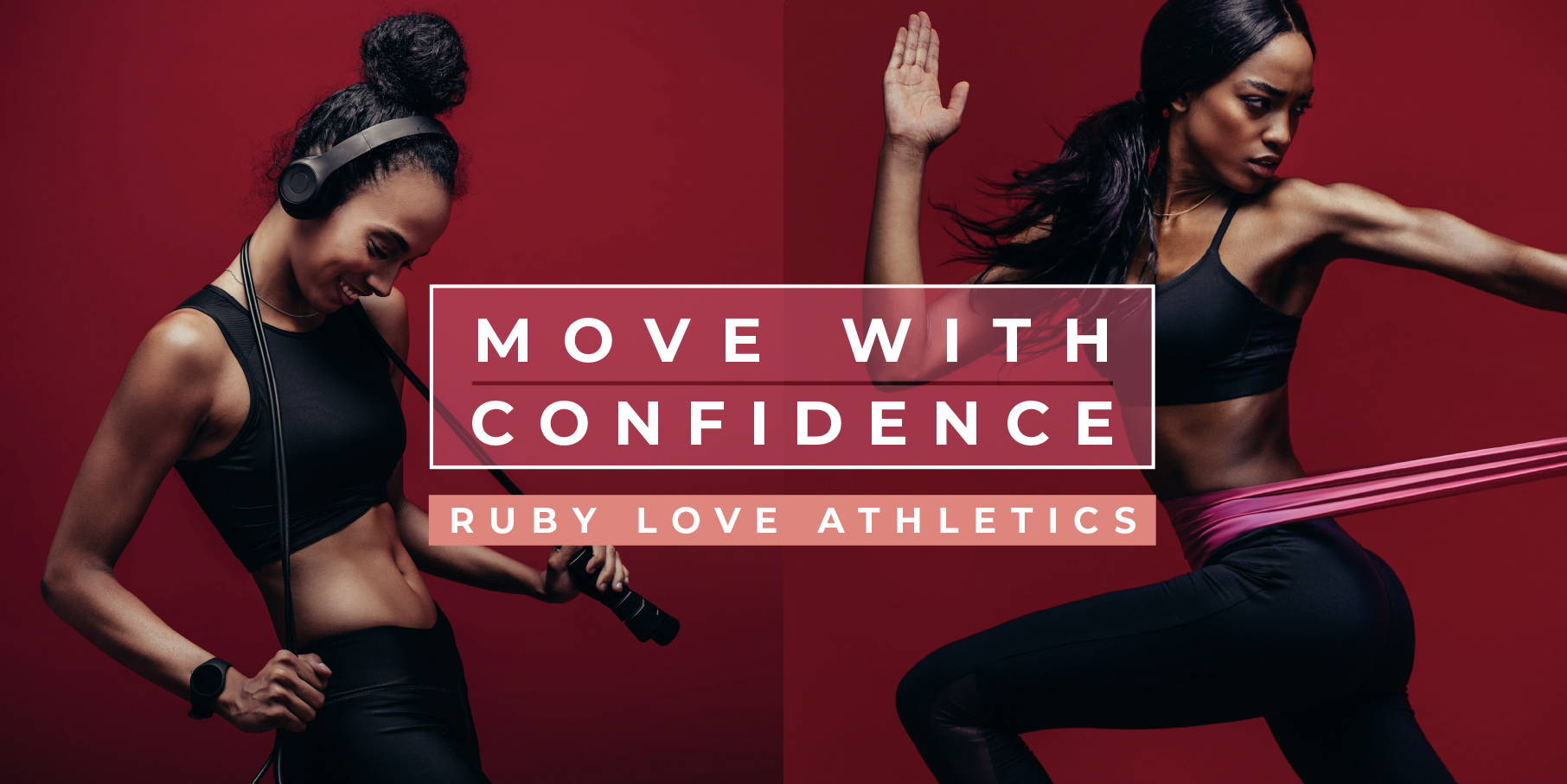 Two women wearing athletic wear while stretching